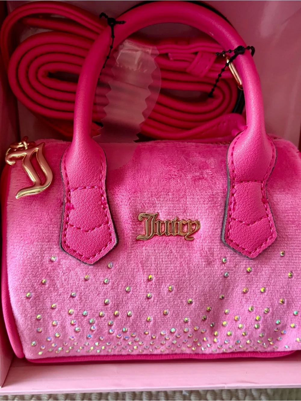 Juicy Couture Raspberry Satchel Duo with Gold Hardware -  MOMMY & ME collection